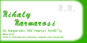 mihaly marmarosi business card